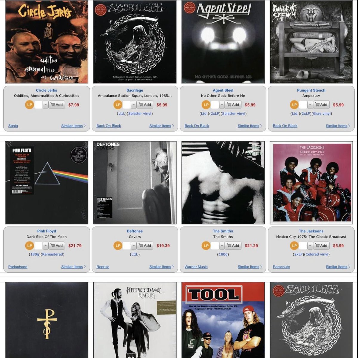 TOP SELLERS - have a look on the website, see the next 50+ titles, add to your shopping cart & have an awesome weekend.🎸
#LP #vinylrecords #supportsmall #rocknroll #heavymetal #classicrock #taylorswift #thesmiths #gorillaz #thecramps #pinkfloyd