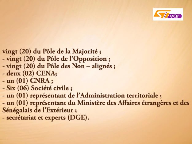 #DialogueNational 🇸🇳 les parties prenantes sont représentées dans les propositions suivantes : 
#kebetu
