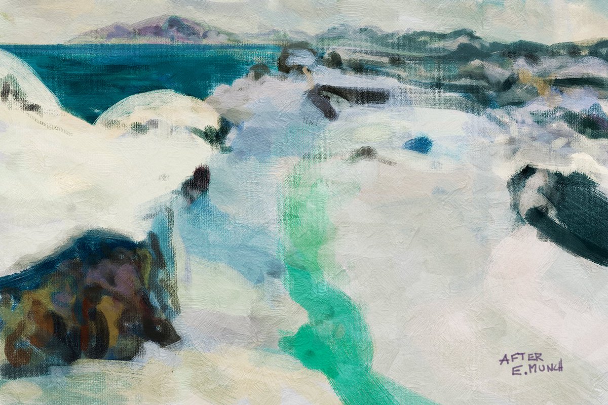 Landscape sketch inspired by norwegian painter Edvard Munch. #Photoshop #painting #digitalpainting #landscape #digitalart #landscapepainting #landskap #digitalmaleri #dga