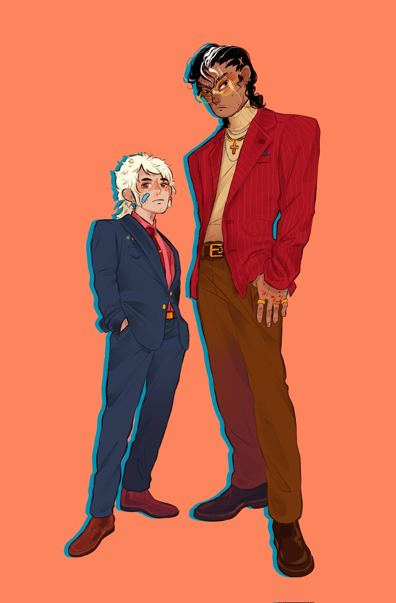 NotEffi's tweet photo. I'm a little obsessed with them looking like mobsters! Especially @JadeeMonochrome boy Aes. Love how he turned out. https://t.co/JxOdZ1G9fg
