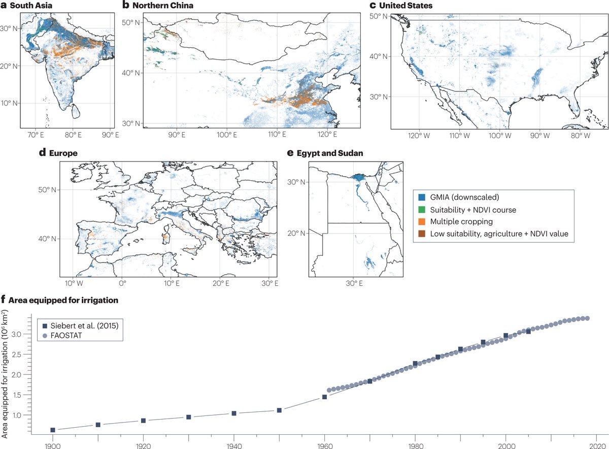 A Review in <a href="/NatRevEarthEnv/">Nature Reviews Earth & Environment 🌈</a> summarizes how irrigation currently impacts key components of the Earth system. 
go.nature.com/44cui7h