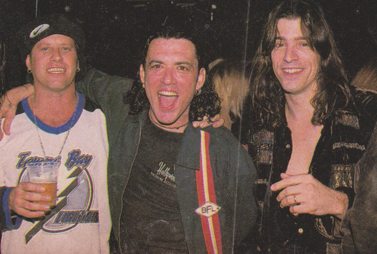 Ratt in happier times.
 Metal Edge magazine, June 1998.
#bobbyblotzer #stephenpearcy #warrendemartini