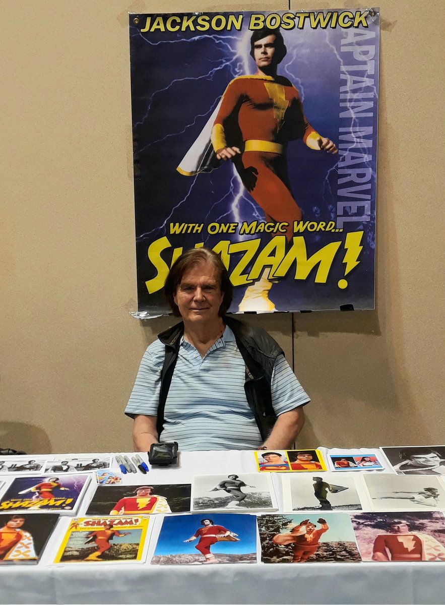 ShowcaseComics5's tweet photo. And we have the original #CaptainMarvel, #Shazam himself #JacksonBostwick here, too!  #ShowcaseComicCon!
#Slidell #SlidellEvents #NewOrleansEvents #NewOrleans  #NOLA #ShowcaseComics #comics #comicbooks https://t.co/YtTRa0OYzq