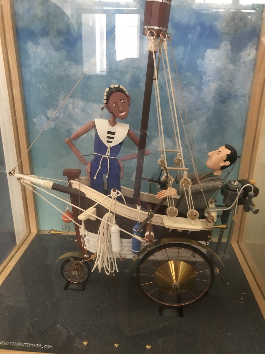floweringpot's tweet photo. Ever seen any of Keith Newstead’s automata? Go to Falmouth library to have a look - brilliant, funny and a must see 😊 https://t.co/PfGagfFKip