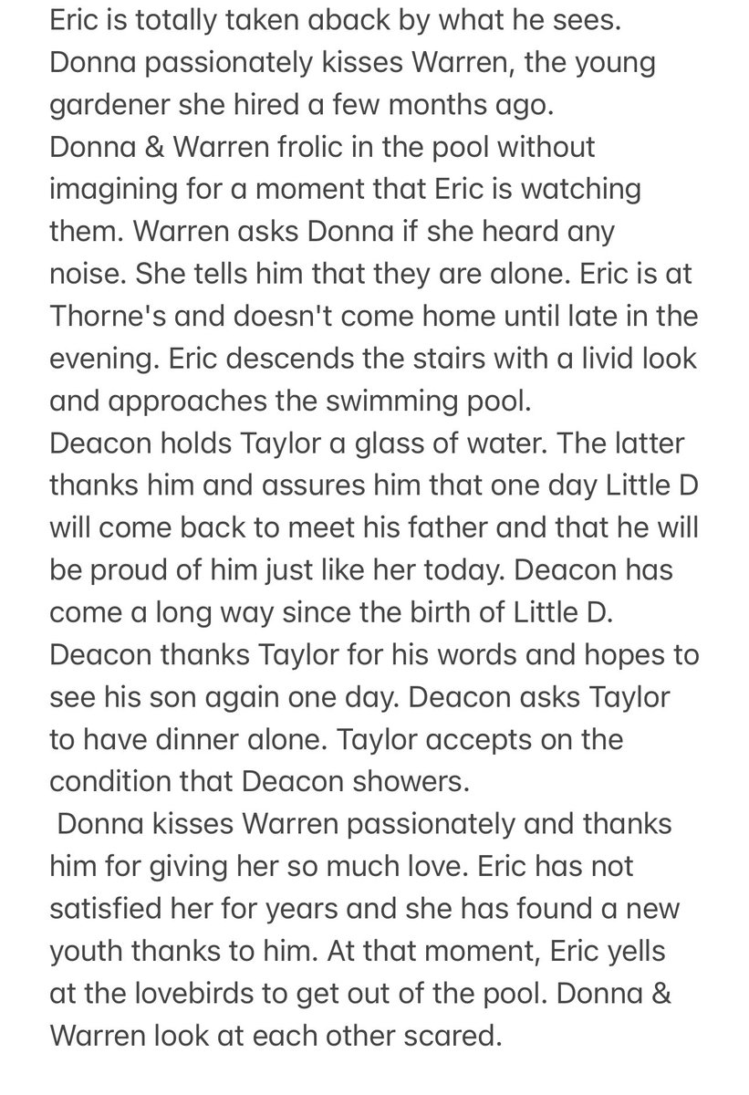OltlD42's tweet photo. I've been writing a "sequel" to @BandB_CBS for a while now with some returning characters Felicia, Kristen @tracymelchior, Rick @Jacob_W_Young, Thorne @winsorharmon, Bridget @AshleyAJones, Connor… more prominent characters like Deacon @seankanan. https://t.co/zSHhTpF7m7