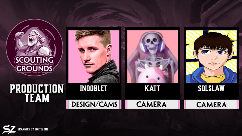 SmiteDraft's tweet photo. We CANNOT forget about the absolutely goated production team we have here at the SDL https://t.co/cVNrfRd2Jk