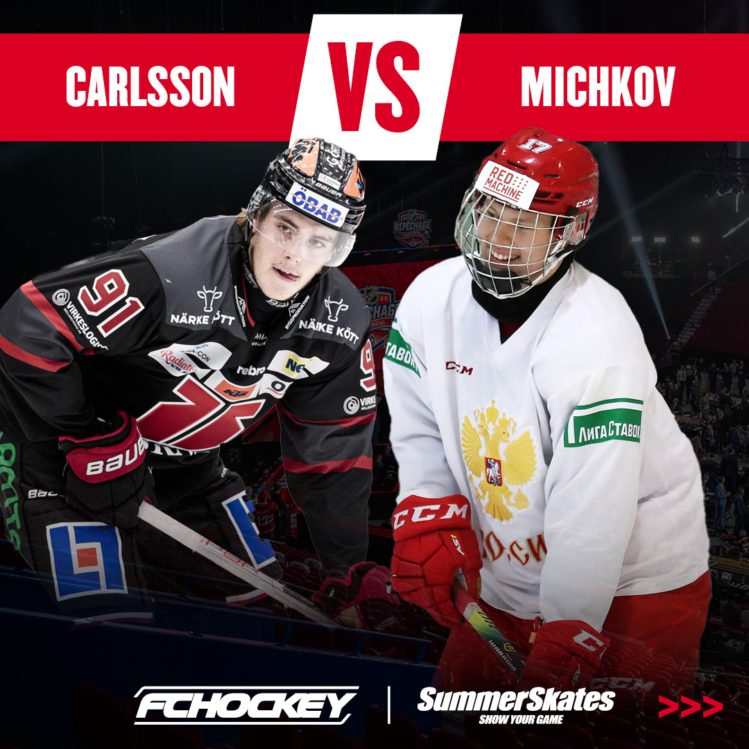 FCHockey's tweet image. Hey #NHLDraft fans! Our friends at @Summerskates are putting you on the clock in our 'Versus' series! Pick between top-end forwards Leo Carlsson and Matvei Michkov! Who are you drafting?

'Hit 'RT' for Carlsson and 'Like' for Michkov!  

nhlentrydraft.com/guide/