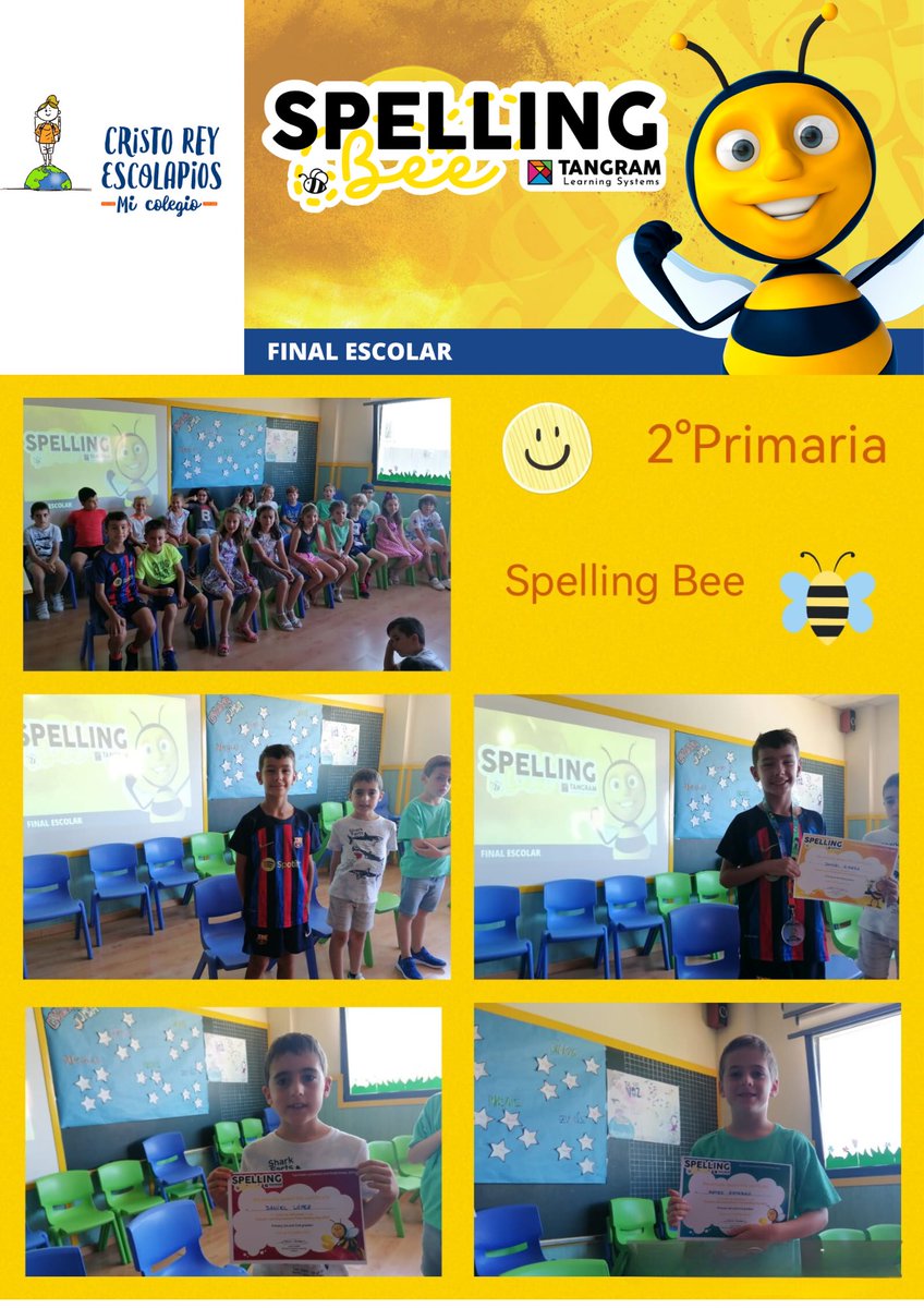 colcristorey's tweet image. En los últimos días de curso, los alumnos de EP2 han concursado en el Spelling Bee. La participación fue voluntaria, aunque masiva. ¡Estos pequeños prometen Congratulations!  @Tangram_LS #colcristorey #spellingbee #tangramlearningsystems 
#cristoreyescolapios #masqueuncole