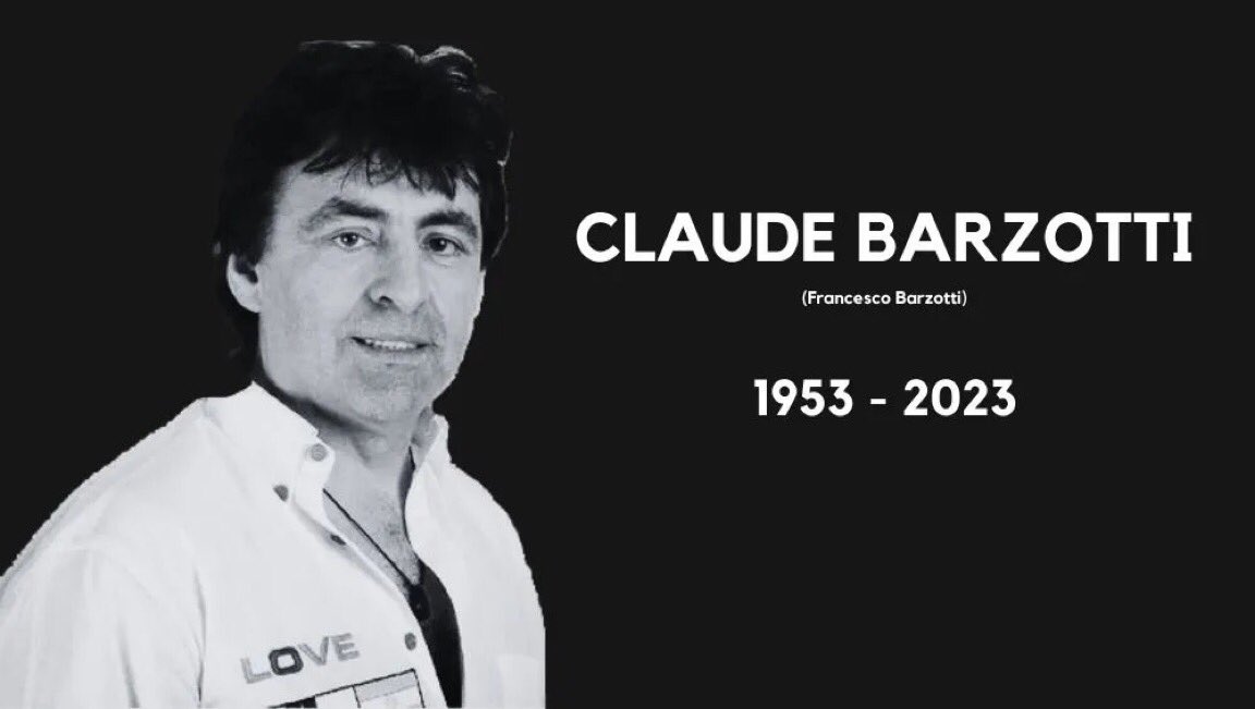 colombinepier's tweet photo. R.I.P. 🙏🏻💕😢Mon chanteur préféré d’adolescence, tellement de beaux souvenirs sur sa musique et sa voix au fil des années, de ma vie... #ClaudeBarzotti #TuVasMeManquer🙏🏻💖#Triste😔 https://t.co/as5gGnKH4o