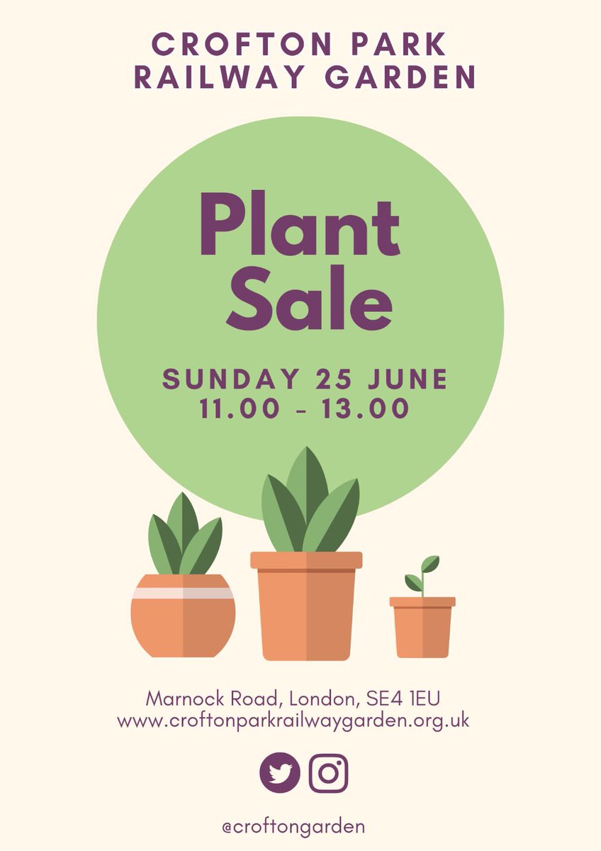 Tomorrow we have a plant sale at @CroftonGarden 11am-1pm. Mix of house plants & outdoor 🌱 All £1-£3 with funds going to #RailwayGarden. Bargain! @CroftonParkLife @honoroakorg  @Broc_Soc @CroftonBooks @gglewisham @LewishamGardens @lewishamledger @lewishamlocal @GrowLewisham
