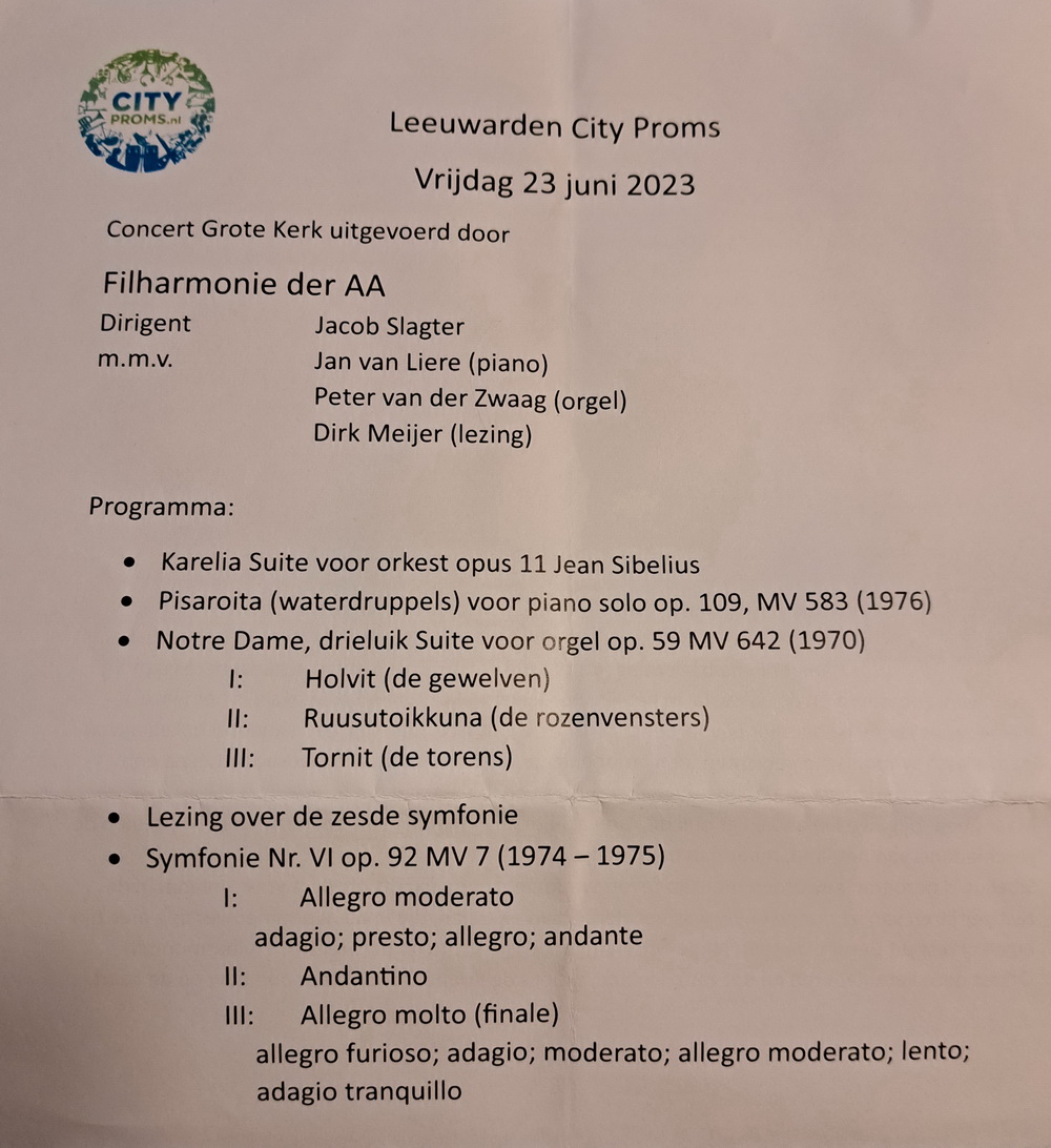 Yesterday a concert dedicated to #TaunoMarttinen 🇫🇮(1912-2008). His sixth symphony was now played for the first time after the premiere in 1975. Thank you <a href="/Der_Aa/">Der Aa</a>, #StichtingTaunoMarttisenKunniaksi and <a href="/cityproms/">CityProms</a> for an unforgettabel evening!