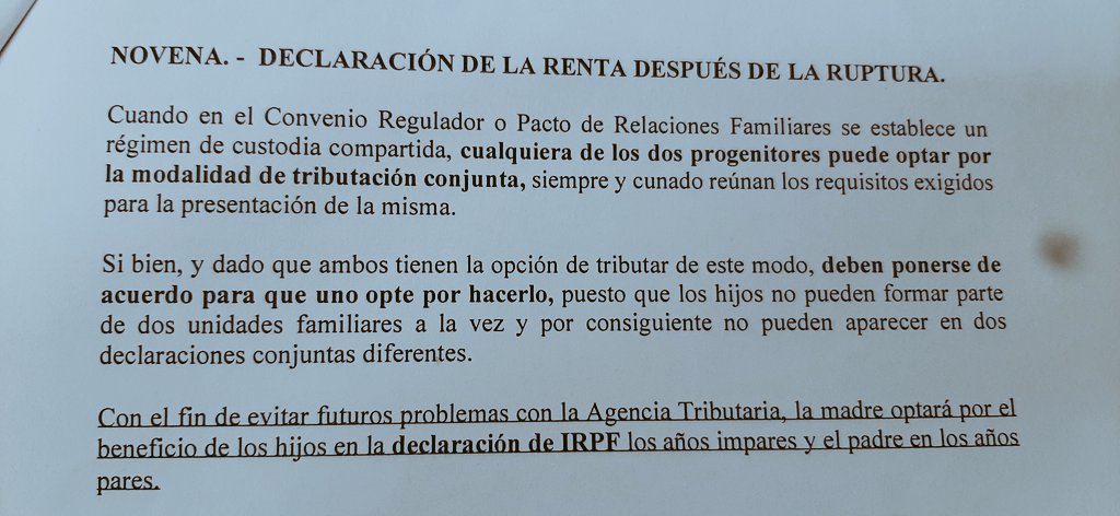 JUANMA_EXTERIOR's tweet image. Para los abogados q tramitan divorcios/separaciones, incluid esta clausula en los convenios, por favor ... evitaremos problemas en el futuro y nos facilitais las cosas a los asesores fiscales.
Gracias.