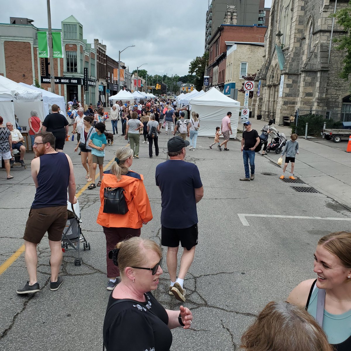 The rain is staying at bay for another successful #ArtOnTheStreet in #DowntownGuelph SO MUCH talent in this city!