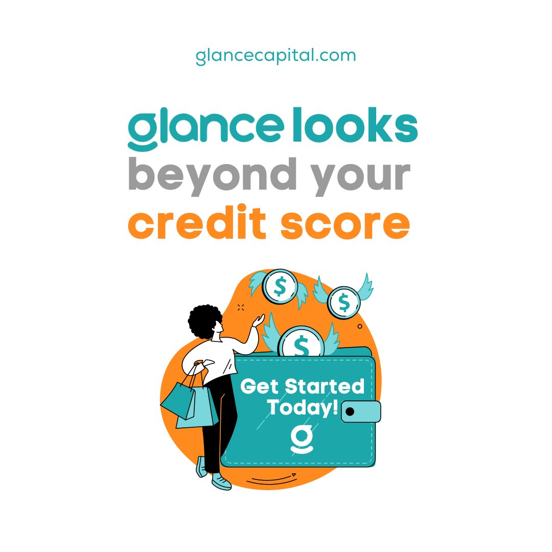 Glance looks beyond just your credit score. That's why we can offer loans with much better terms and rates that will help our customers improve their lives!

#OnlineBanking #LineOfCredit #CreditBuilding #PersonalFinances #DigitalBanking #GlanceCapital #CreditScore