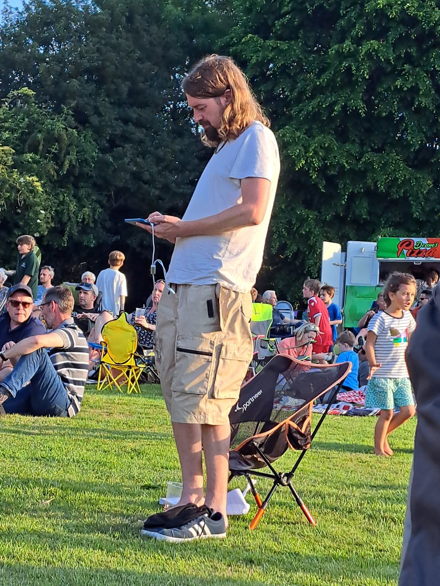 He may have been at Glasto yesterday, but I swear 
<a href="/FooDGrohl/">Dave Grohl</a> is currently running the sound system for the bands at Appleton Roebuck scarecrow festival (and doing a great job!!)