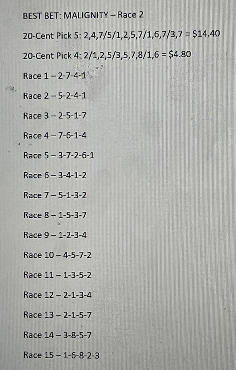 gocashking's tweet photo. We have a stakes-filled 15-race card @Red_Shores today and here are my picks at an hour to post as I try to hold a slim lead over @RobertReidJr and @DawnLupul in the #HarnessHandicappingChallenge in this final leg and get the 🏆
Good Luck and #PlayCharlottetown
My picks: https://t.co/VGaGbD6IWn