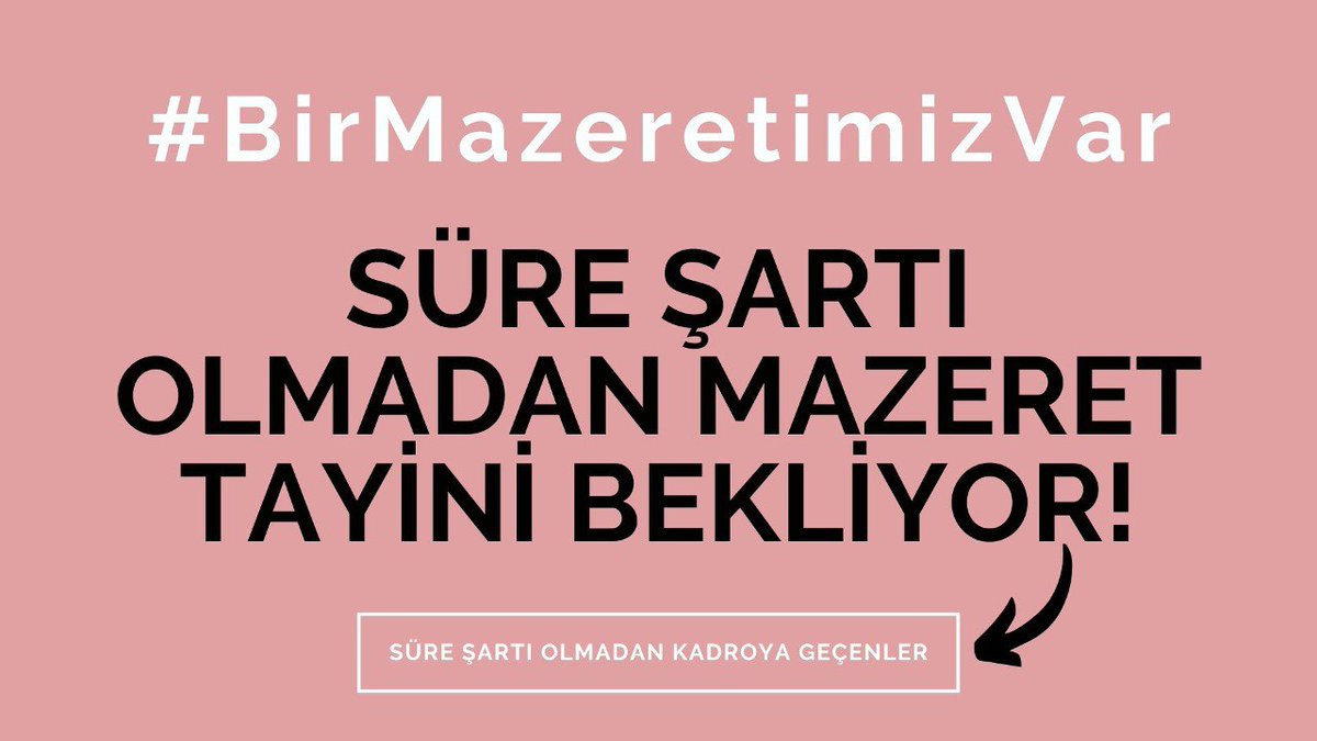 Müjdeli haberler bekliyoruz <a href="/RTErdogan/">Recep Tayyip Erdoğan</a>

<a href="/Yusuf__Tekin/">Yusuf Tekin</a>

<a href="/ibrahimyumakli/">İbrahim Yumaklı</a>

<a href="/DIBAliErbas/">Prof. Dr. Ali Erbaş</a>

<a href="/drfahrettinkoca/">Dr. Fahrettin Koca</a>

<a href="/Mahi_Nur/">Mahi_Nur</a>

<a href="/kemalsamlioglu/">Kemal ŞAMLIOĞLU</a>

<a href="/farukyelkenci/">Ömer Faruk Yelkenci</a>

#BirMazeretimizVar