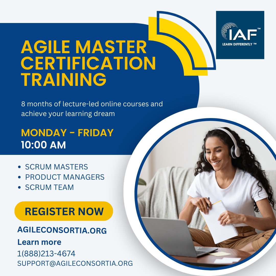 IIDM_Spain's tweet photo. Enroll today in our Agile Master Certification Course
Learn more https://t.co/02k7hIvat3 
#agilecourses, #agilemaster, #scrummaster https://t.co/v37sFsA00W