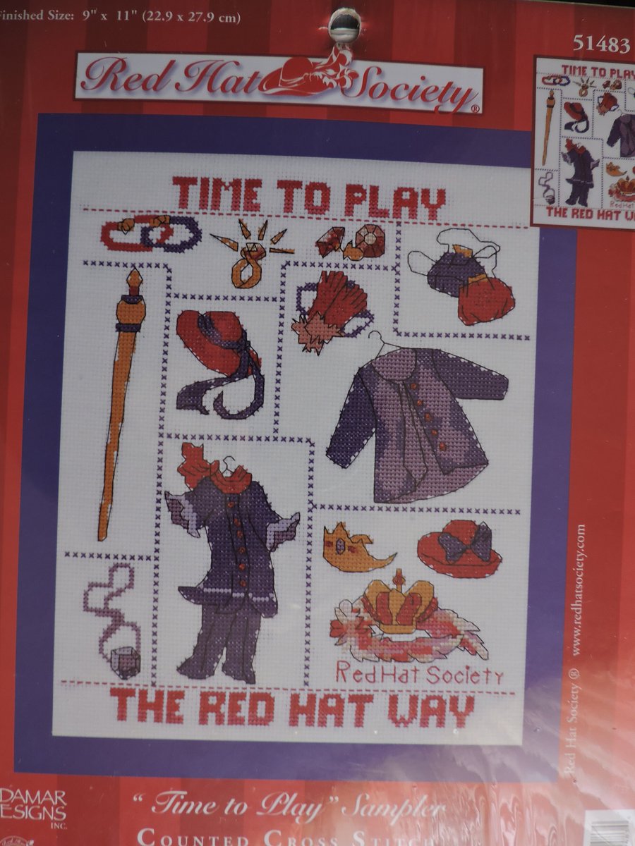 MariansMemorab1's tweet image. Time To Play Red Hat Society Counted Cross Stitch Kit Candamar Design No. 51483 Needlework Unopened Complete Kit FREE MAILING To Canada &amp;amp; US etsy.me/3r66L9B #crossstitch #countedcrossstitch #needleworkpatterns #needlepointkit #crossstitchkit #homedecor