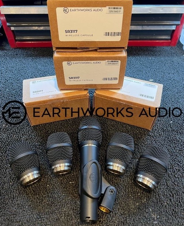 SIR_USA's tweet photo. Turn up the mic! A new @EarthworksAudio SR3117 vocal mic & wireless capsules for @shure RF systems are now available at our Los Angeles office.
#earthworks #sr3117 #shure #microphones #vocalmics #wirelesscapsules #backline #gearfriday #studioinstrumentrentals #sirusa #sirla #la https://t.co/Shiqz4guXB