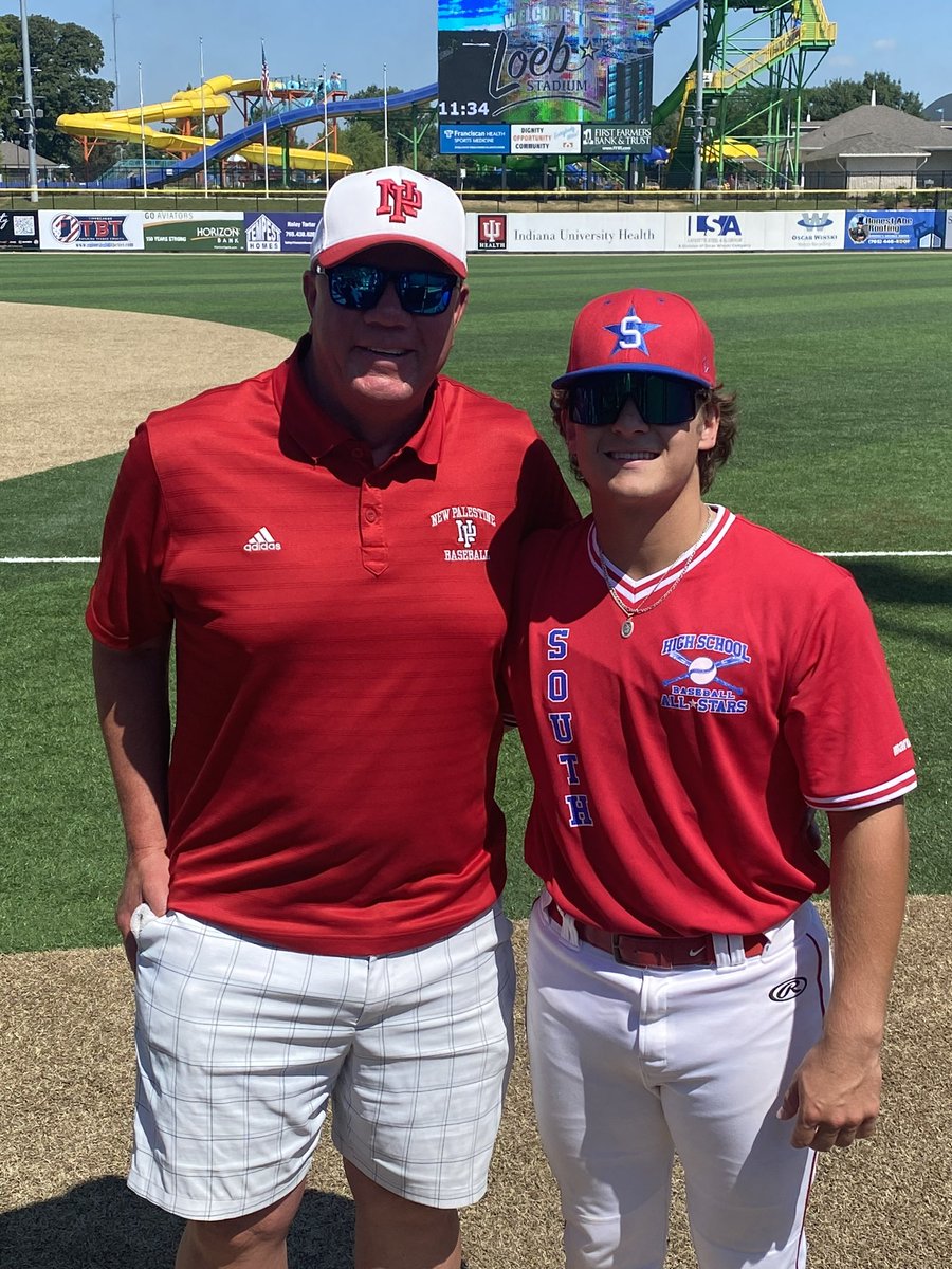 NewPalBaseball's tweet photo. What a blast watching Wes Stiller represent our program one final time in the North-South All Star game. We are so excited for your future! https://t.co/G7SeqEwR8r
