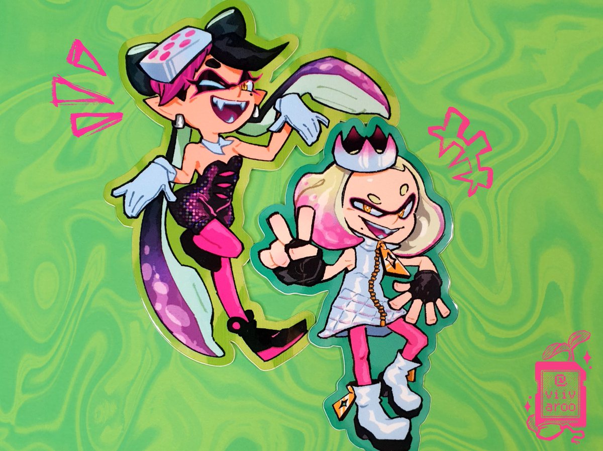 viivaroo's tweet photo. I think it would be very cool, very LGBT, very gay rights, if people mix and matched my splatoon stickers 🌈 https://t.co/M3IsXCUm7F