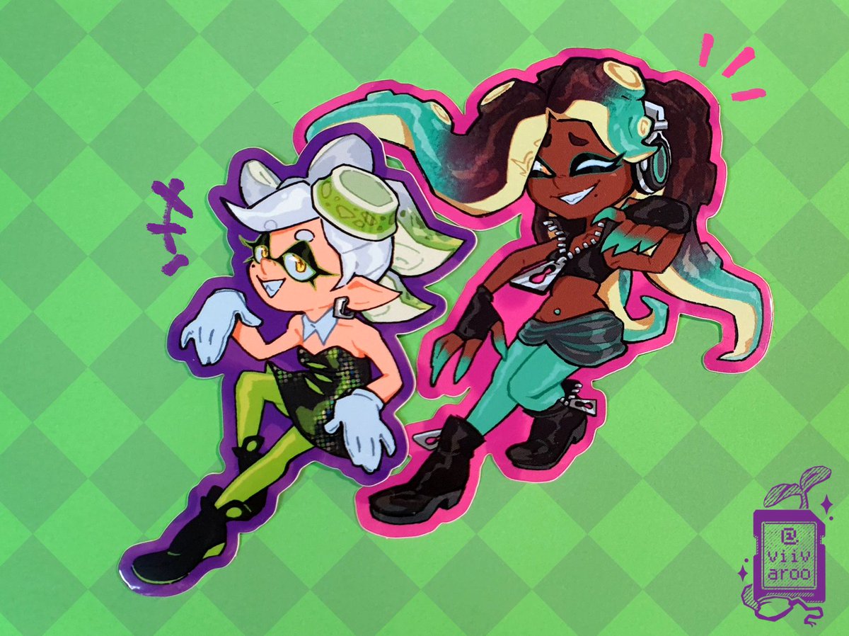 viivaroo's tweet photo. I think it would be very cool, very LGBT, very gay rights, if people mix and matched my splatoon stickers 🌈 https://t.co/M3IsXCUm7F