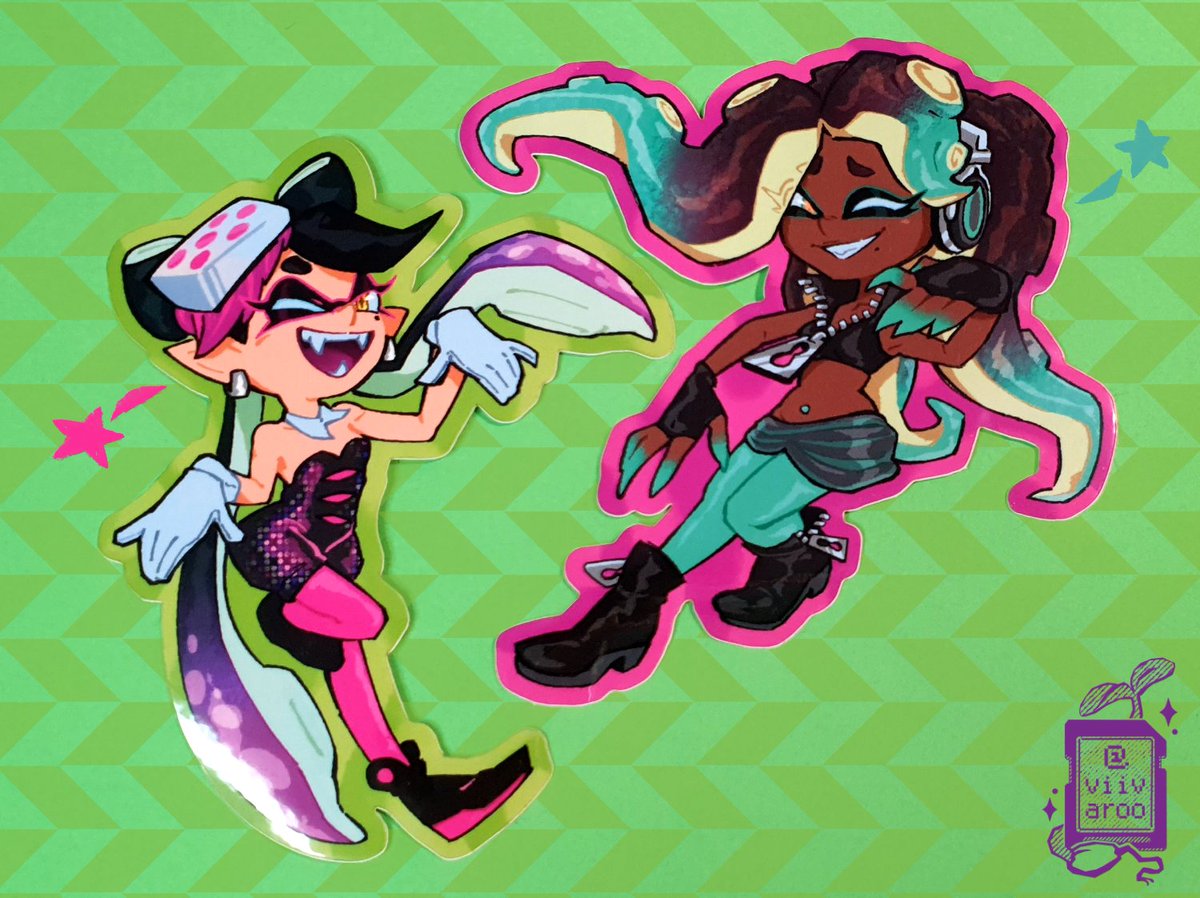 viivaroo's tweet photo. I think it would be very cool, very LGBT, very gay rights, if people mix and matched my splatoon stickers 🌈 https://t.co/M3IsXCUm7F