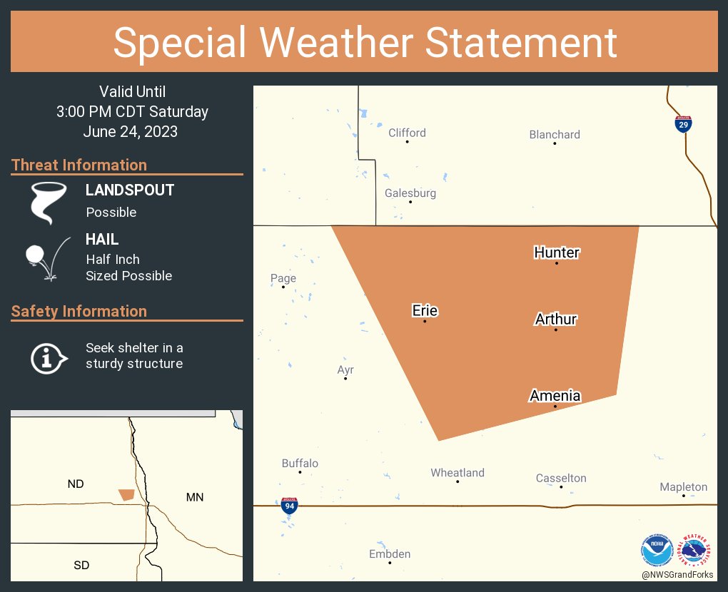 NDScores on Twitter "RT NWSGrandForks A special weather statement