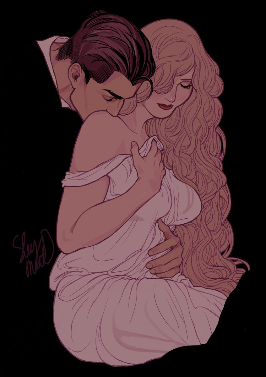 agiographia's tweet image. if my drawings look familiar to you, that's because in 98% of cases I reference romantic poses off of vintage French postcards 💗