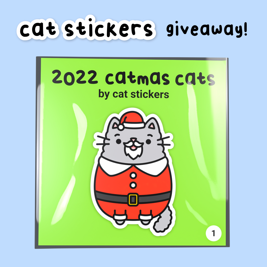 ✨😺 #NFT GIVEAWAY 😺✨

Win a 2022 Catmas Cats Sticker Pack worth $7:
1⃣ Follow <a href="/catstickersnft/">Cat Stickers</a>
2⃣ Like &amp; retweet
3⃣ Tag 2 friends
4⃣ Comment your WAX address

⏳ Competition ends 26 June 2023

#WAXFAM #WAXNFT #NFTartist #NFTGiveaway #FreeNFT $WAXP