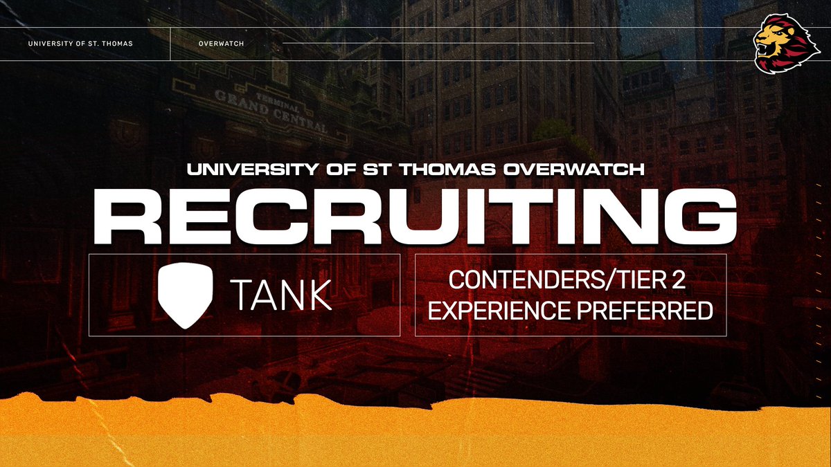 Looking to build something?

#USTOverwatch is seeking a Tank for the 2023-2024 Collegiate Season.

🏙️ Able to relocate to Houston, TX
🟨 Contenders/Tier 2 Experience 

Anyone interested fill out the form below ⬇️