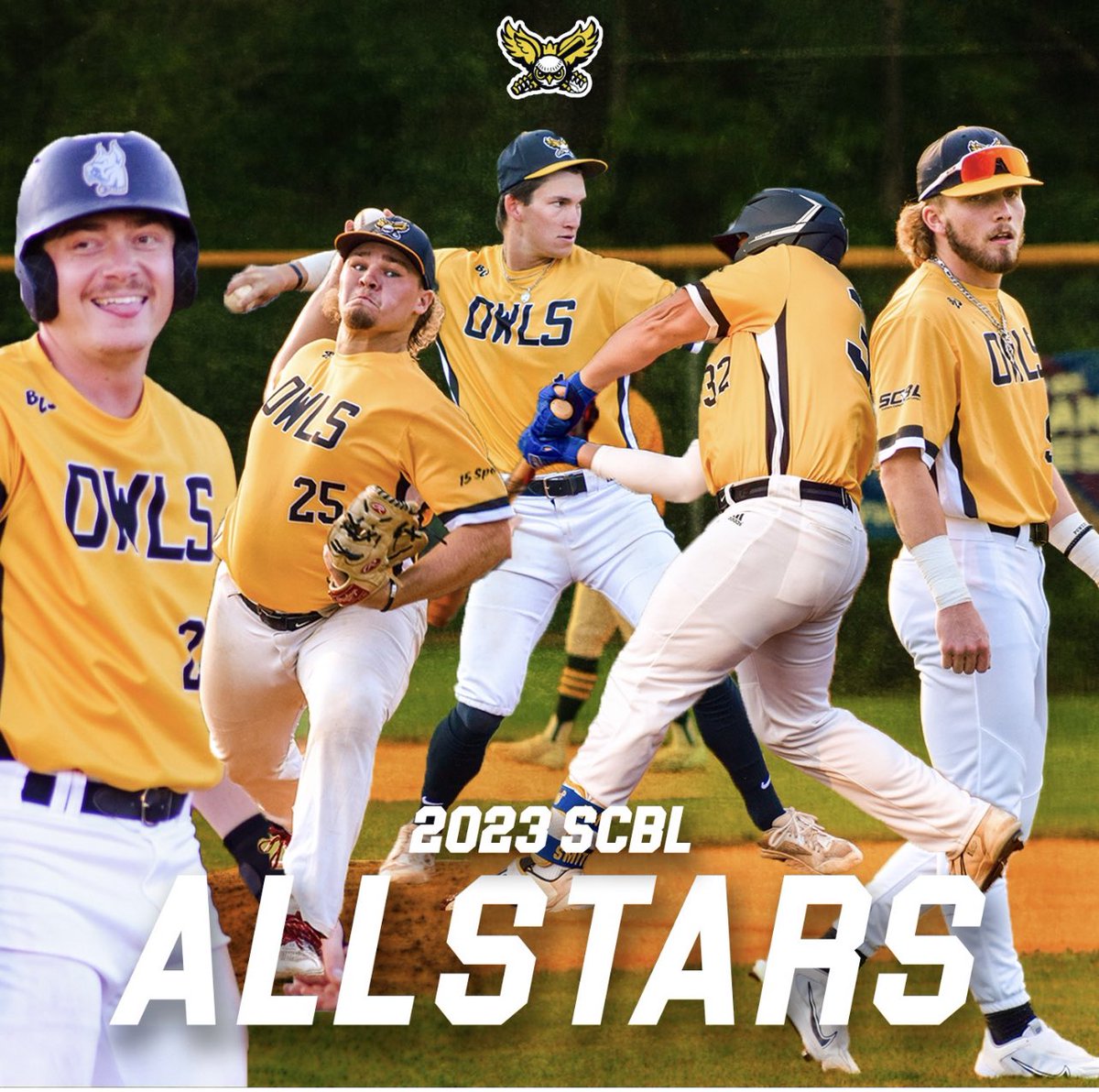 Owls are back in action tonight! We will be at Concord As for a DH at 6 pm!

Our 5 ALL STARS
Garret Hladilek INF Bluefield State 
Scott Meitzler RHP LR
Elec Yount INF CVCC
Nick Smith 1st Tallahassee CC 
Sion Barnette INF Erskine

Congrats! 
#hootywhoo