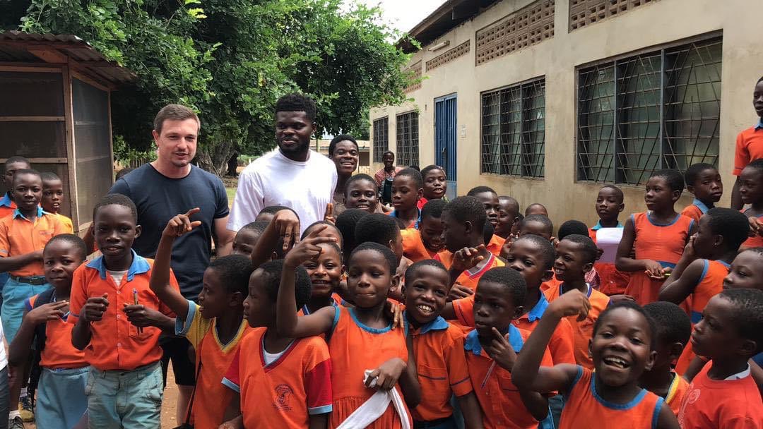 Thomas Partey visited his foundation in Ghana today.