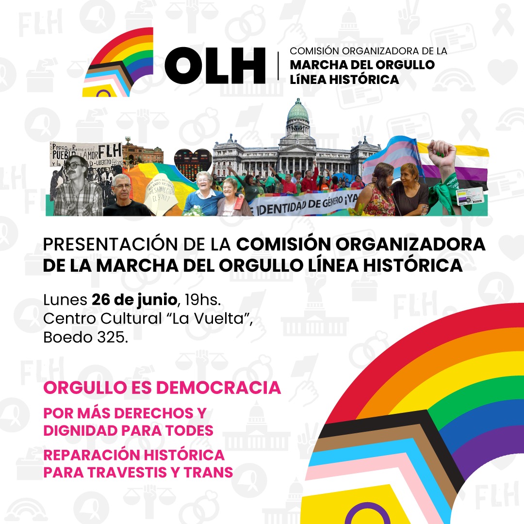 SIGLA_ARGENTINA's tweet photo. 🏳️‍🌈 Día Internacional del Orgullo LGBINB+. 🏳‍⚧
Lunes 26 de junio, 19hs. Centro Cultural “La Vuelta”, Boedo 325. 
⚖️🔥 ¡Y el miércoles 28 de junio volvemos a las calles!
18hs de Plaza de Mayo al Congreso. 
8va Marcha Plurinacional Antirracista https://t.co/TBBdoIv3qn