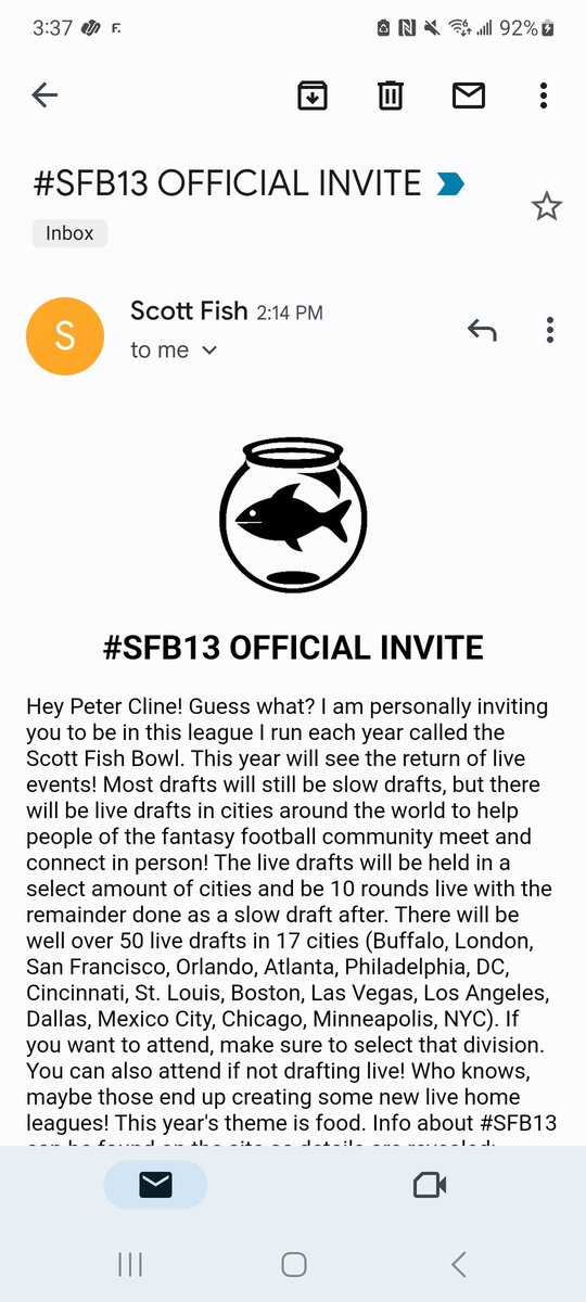 Let's run it back! Thrilled to be a part of #SFB13