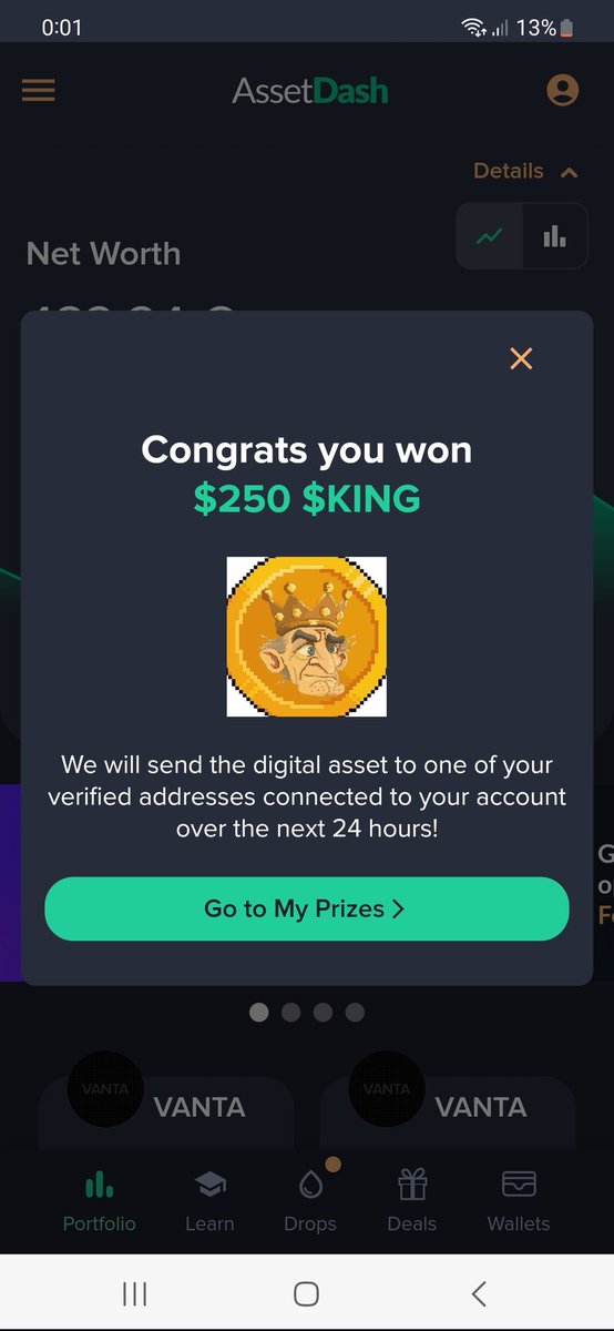 3xav3's tweet photo. I f%cking won!!! 🔥🔥🔥 I am still shocked!! I recently won a Vanta and now 250$ king! Thanks @assetdash!! Keep it up!! https://t.co/pVU5hhLEOs