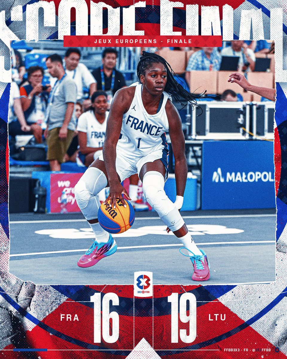 3x3ffbb's tweet photo. 𝗟𝗲𝘀 𝗕𝗹𝗲𝘂𝗲𝘀 𝗲𝗻 𝗮𝗿𝗴𝗲𝗻𝘁 🥈🇨🇵

Deuxième médaille de l'été pour l'Équipe de France féminine qui s'incline en finale des Jeux Européens de Cracovie-Malopolska 👏

📸 FB/Ewcia_mk https://t.co/r1YayRFNon