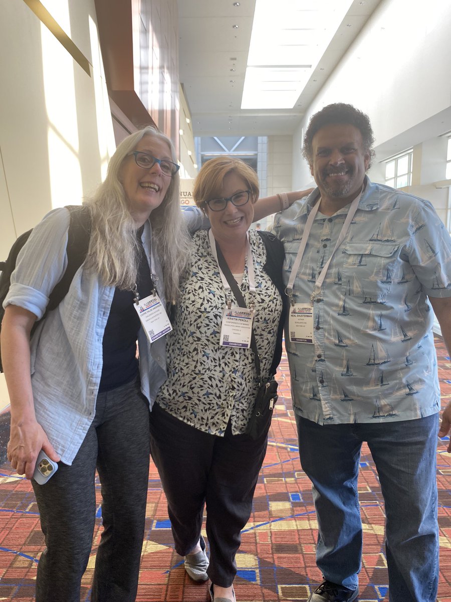 Unbelievable #alaac23 #YALibrarian #fangirl moment. @halseanderson author of Speak. AND @NealShusterman author of Unwind. #IReadBannedBooks #FreePeopleReadFreely