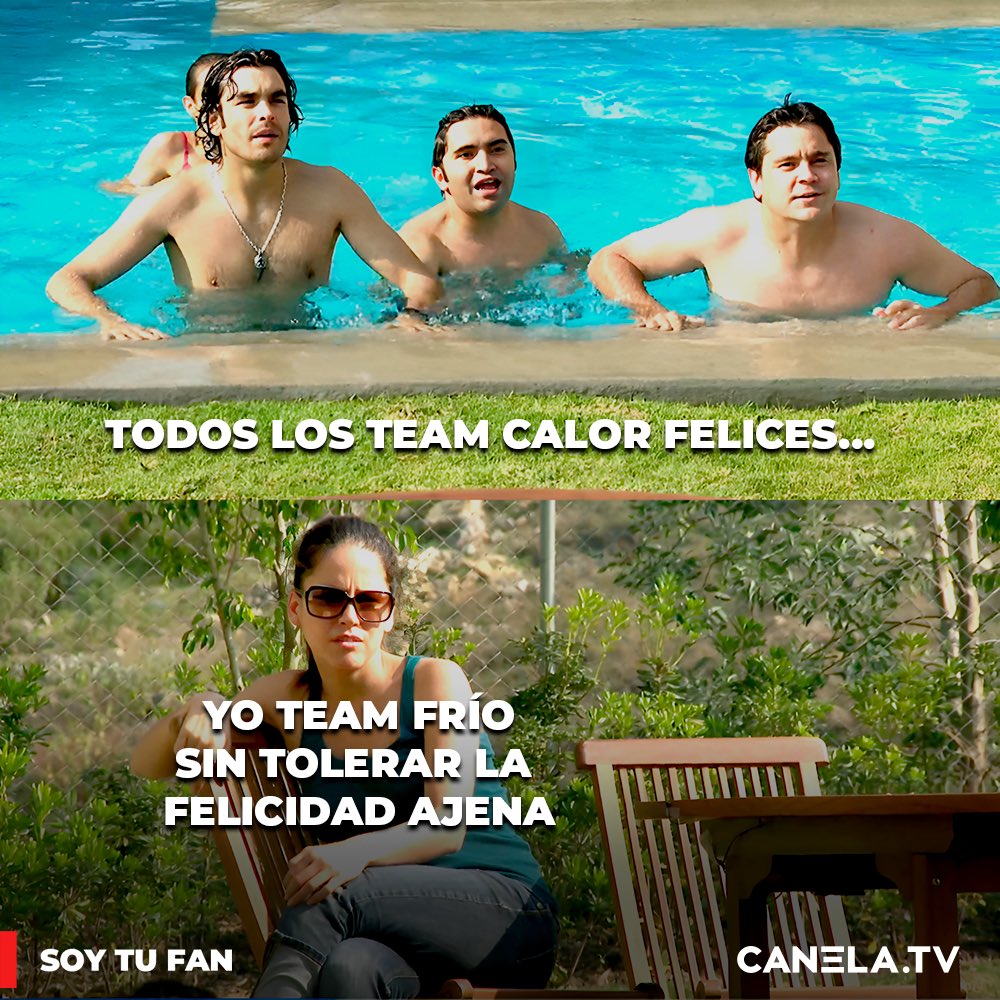 MiraCanelaTV's tweet photo. No importa si eres team calor 🥵 o team frío 🥶, seguro te estás derritiendo 🫠🥵😅
Descarga https://t.co/VtASuQhY5E 📲📺 GRATIS y no te pierdas Soy Tu Fan ✨🥰.
#CanelaTV #SoyTuFan #AnaClaudiaTalancon #GonzaloGarciaVivanco #MartinAltomaro https://t.co/rMvjipSKKK