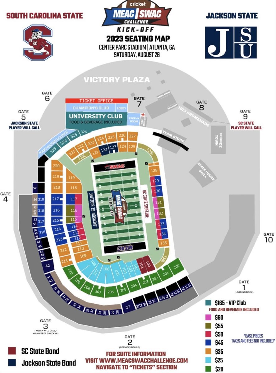 SC State Athletics (@scstateathletic) on Twitter photo Tickets for the MEAC/SWAC Challenge are now available!!! Don’t miss out on this exciting matchup between Jackson St. and SC State on August 26, 2023 7:30pm @ Center Parc Stadium. You can purchase tickets ONLY at meacsweacchallenge.com <a href="/theswac/">Southwestern Athletic Conference</a> <a href="/MEACSports/">Mid-Eastern Athletic Conference</a> Tickets for the MEAC/SWAC Challenge are now available!!! Don’t miss out on this exciting matchup between Jackson St. and SC State on August 26, 2023 7:30pm @ Center Parc Stadium. You can purchase tickets ONLY at meacsweacchallenge.com <a href="/theswac/">Southwestern Athletic Conference</a> <a href="/MEACSports/">Mid-Eastern Athletic Conference</a>