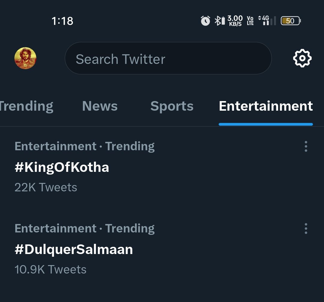 The Hype is Real 👊🔥

#KingOfKotha - #DulquerSalmaan  still trending 😎❤️‍🔥

@dulQuer #AbhilashJoshiy @JxBe