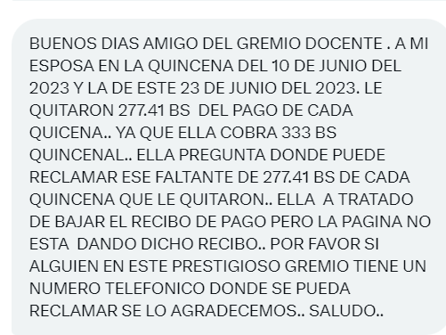 GremioDocente's tweet photo. UNA PREGUNTA....UNA RESPUESTA A UN COLEGA DE MONAGAS: https://t.co/ewPFW7R2eu