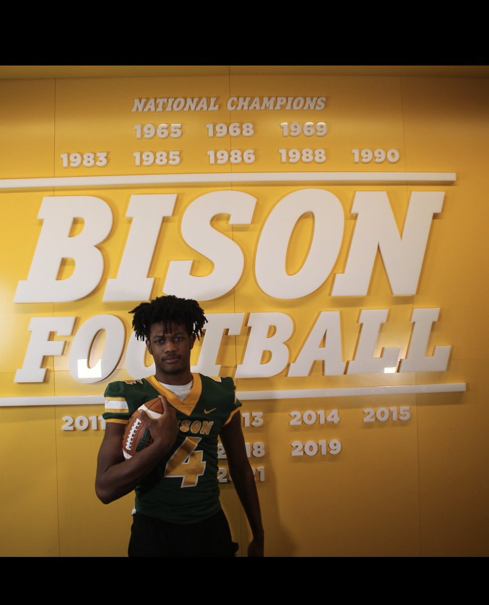 Ray James (@rayjames_05) on Twitter photo Blessed to receive my second D1 offer GO BISON💚💛 <a href="/Coach_Entz/">Coach Matthew Entz</a> <a href="/CoachOlsonNDSU/">Coach Grant Olson</a> @PetersNDSU <a href="/lew_walk7/">Lewis Walker</a> <a href="/NDSUfbCamp/">NDSU FB Camp</a> ThankYou all coaches for having me out for camp today! Blessed to receive my second D1 offer GO BISON💚💛 <a href="/Coach_Entz/">Coach Matthew Entz</a> <a href="/CoachOlsonNDSU/">Coach Grant Olson</a> @PetersNDSU <a href="/lew_walk7/">Lewis Walker</a> <a href="/NDSUfbCamp/">NDSU FB Camp</a> ThankYou all coaches for having me out for camp today!