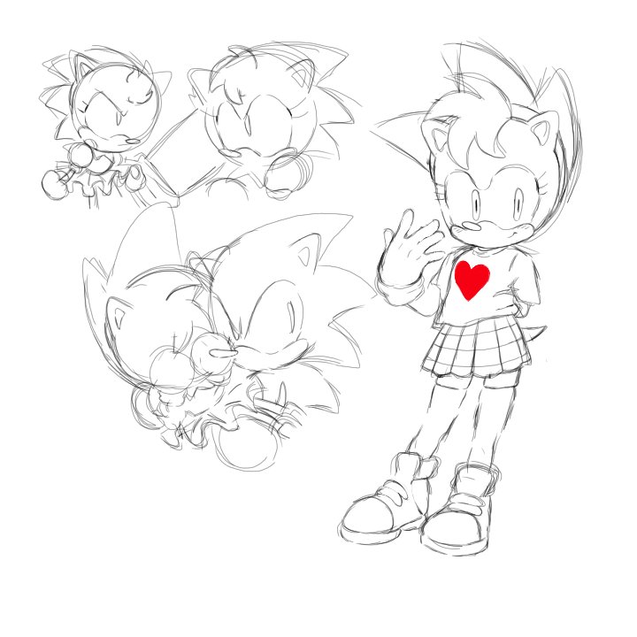 partychicken_'s tweet photo. Some things i'm working on #SonicTheHedgehog #amyrose #sonicoc (3rd image is my oc) https://t.co/Y4ngSzvHhS