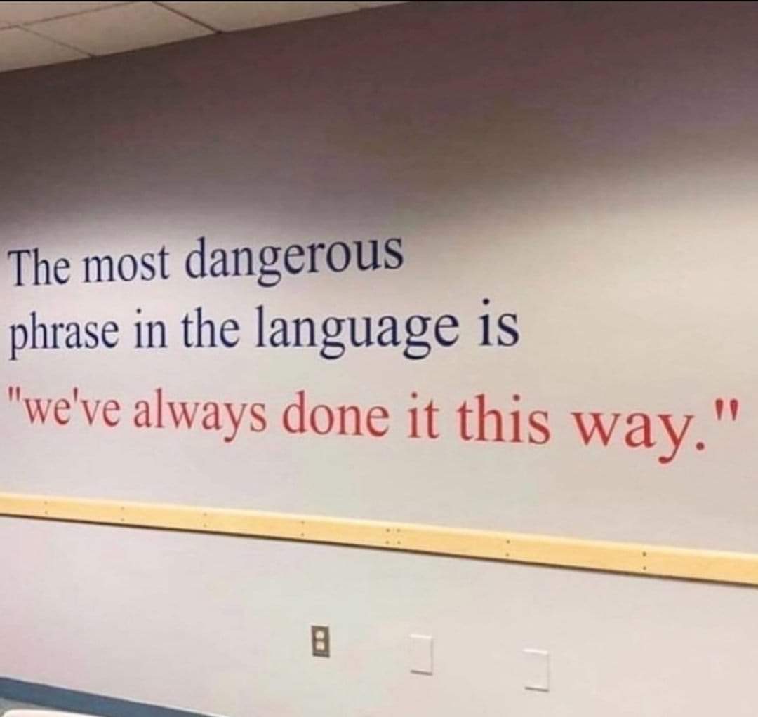 We must always question what we're doing and work towards getting better. 🙌