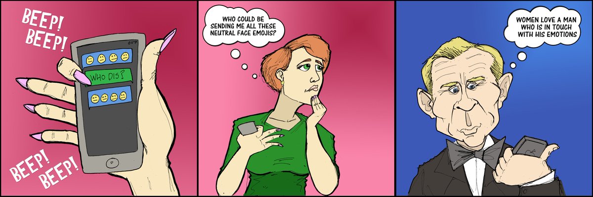 a little comic strip about the least emotive actor in the business