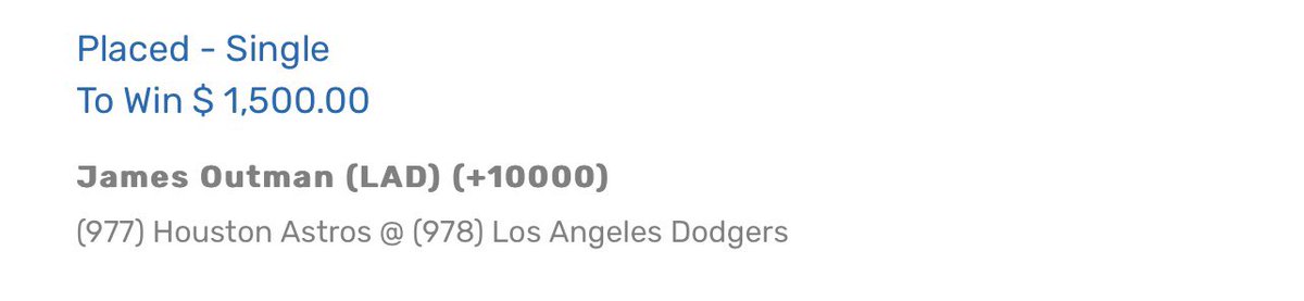 TheRealDMoney88's tweet photo. @MrOverUnder I been watching Outman and last time he 2 HR’s was twice in the same series against the Cubs.. That’s all the sign I needed to see to sprinkle because HE IS DUE 👀 https://t.co/wlJa6w2UWI