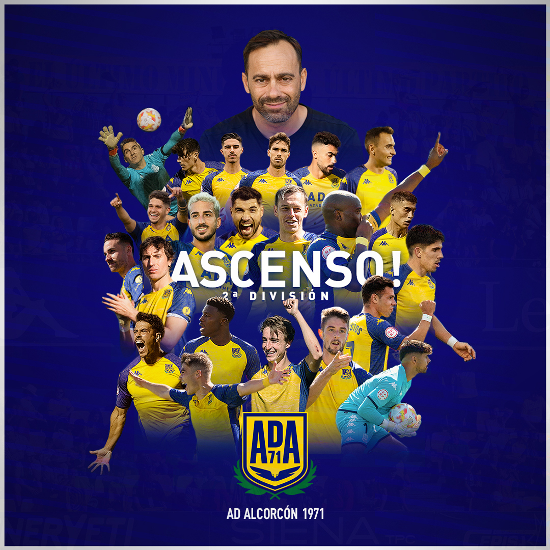 🗣️ ¡¡ La 𝗔𝗴𝗿𝘂𝗽𝗮𝗰𝗶ó𝗻 𝗗𝗲𝗽𝗼𝗿𝘁𝗶𝘃𝗮 𝗔𝗹𝗰𝗼𝗿𝗰ó𝗻 consigue un memorable ascenso en un 🏟️ Santo Domingo a reventar con el aliento de una afición entregada a su equipo!! 💛. ¡¡JUNT@S, LO HEMOS CONSEGUIDO!! 💪 #VamosAlcor