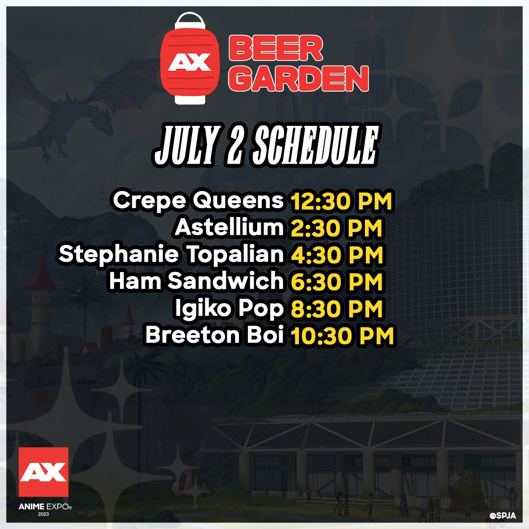 Anime Expo on Twitter "Here is the UPDATED AX2023 Beer Garden